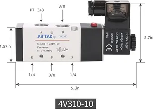 شیر برقی 2-5 تک ایرکنترل Aircontrol سایز 3/8