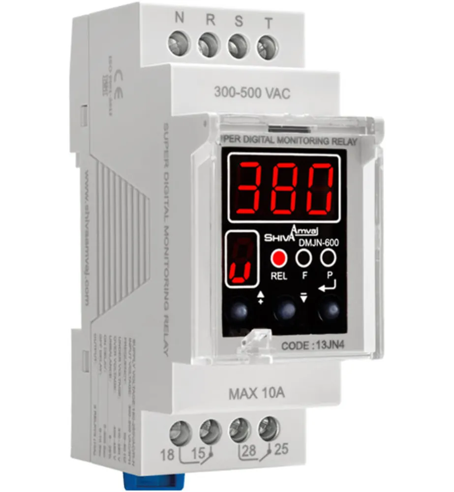 عکس سوپر کنترل فاز دیجیتال DMJN-600 شیوا امواج مناسب حفاظت برق صنعتی