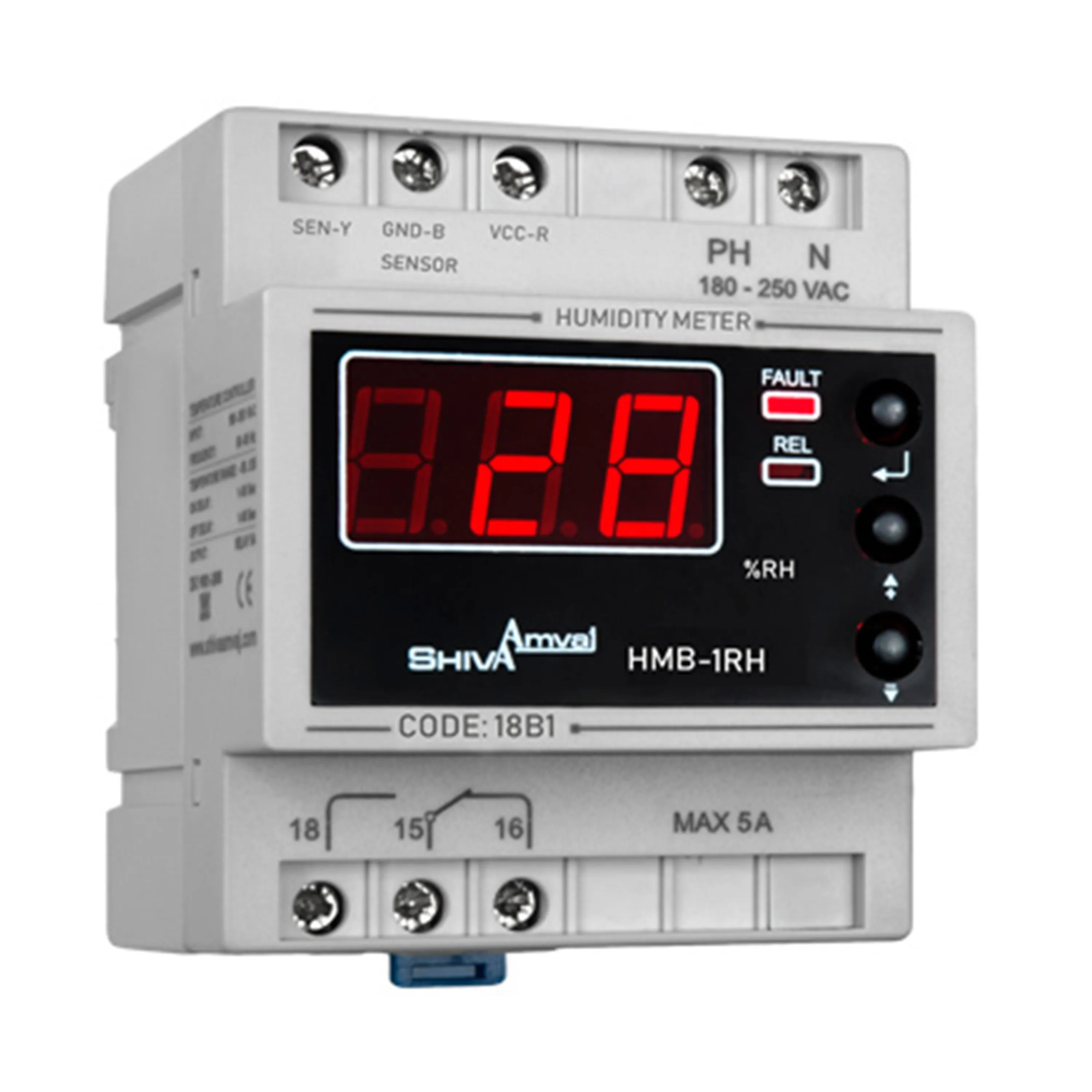 رطوبت سنج با سنسور  (سریN) شیوا امواج مدل HMJN-1RH