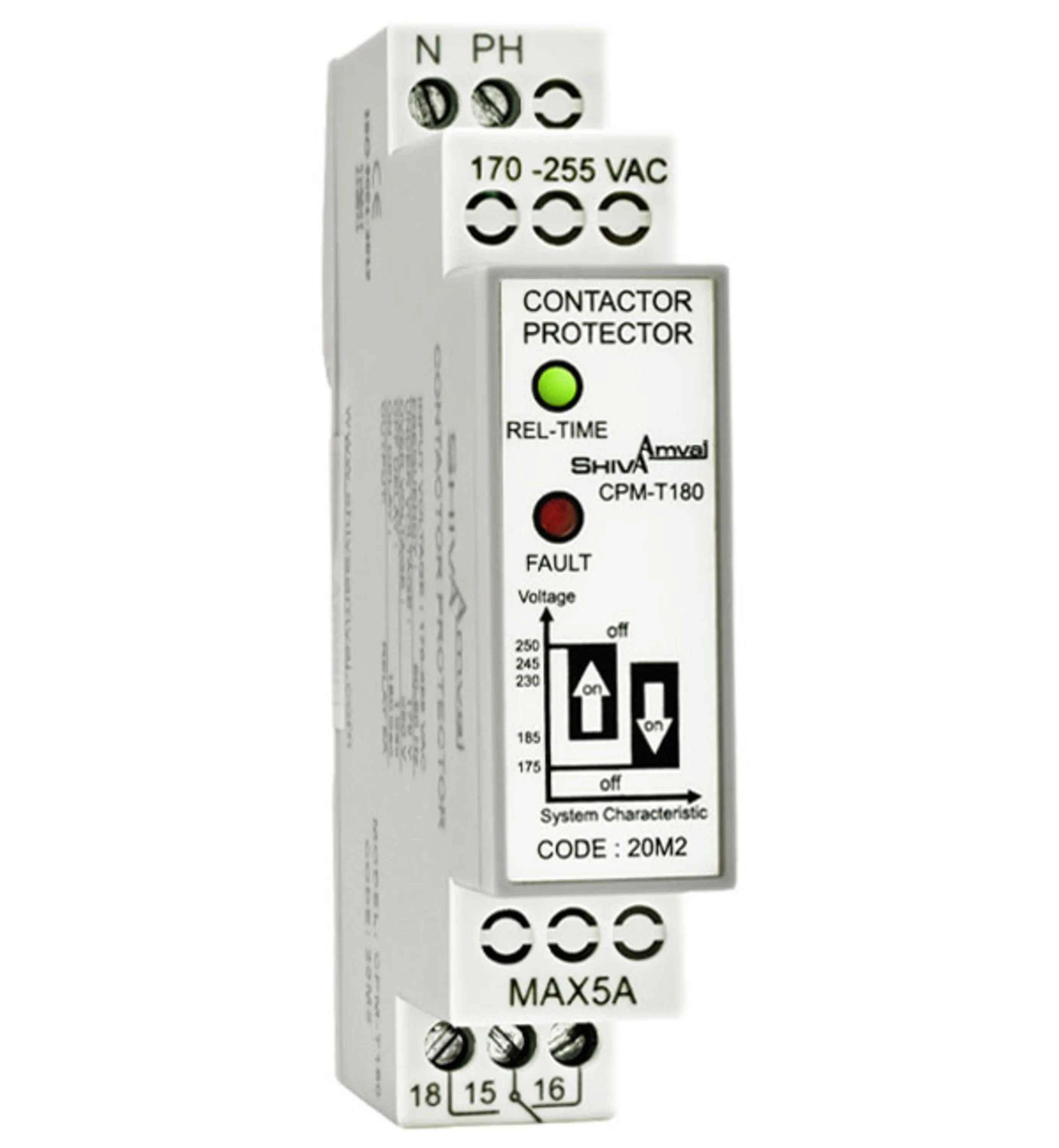 محافظ کنتاکتور 1S سری M(کنترل فاز تک فاز) شیوا امواج مدل CPM-T1