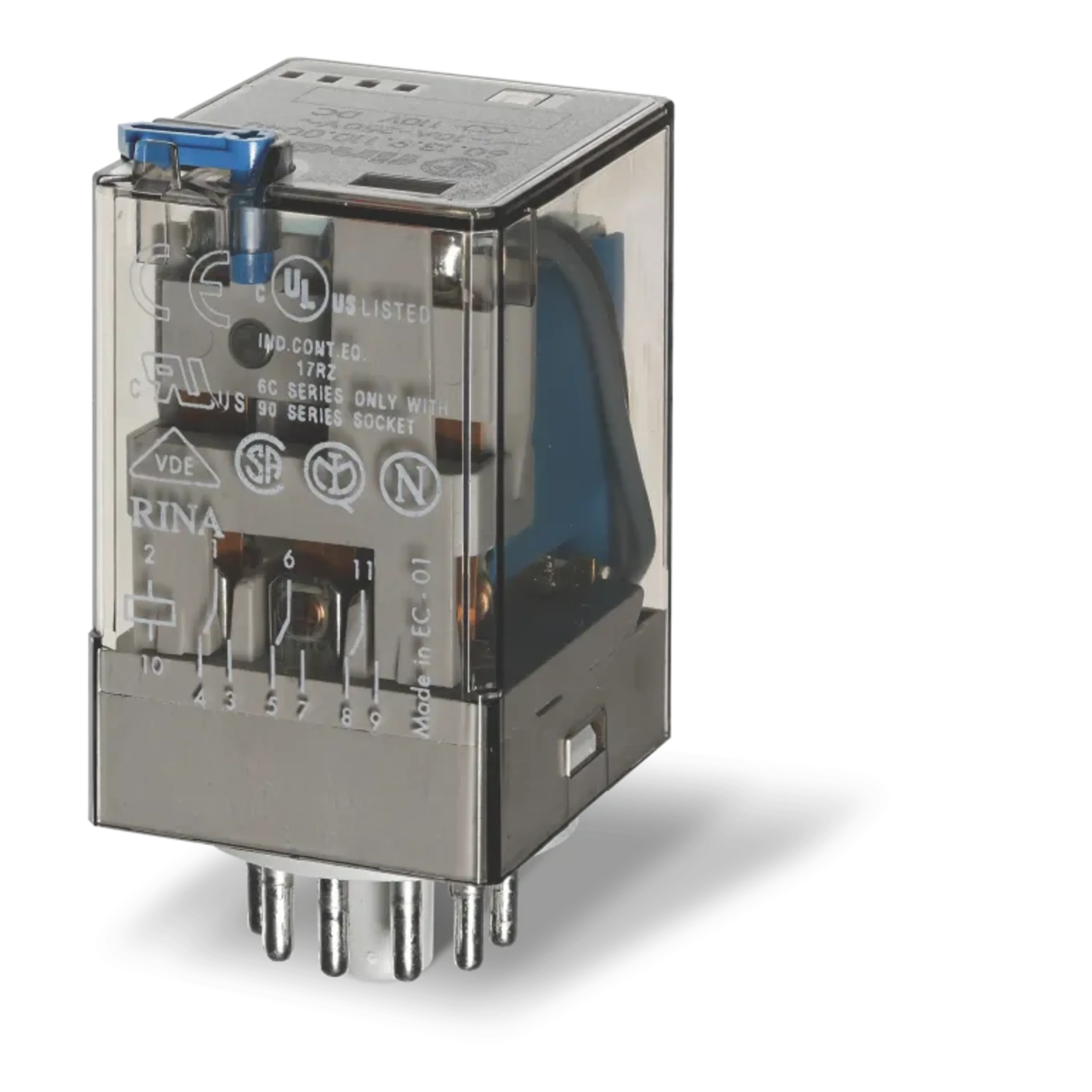 رله های 3 کنتاکت 10 آمپر 11 پین فیندر (جهت نصب بر سوکت 90)