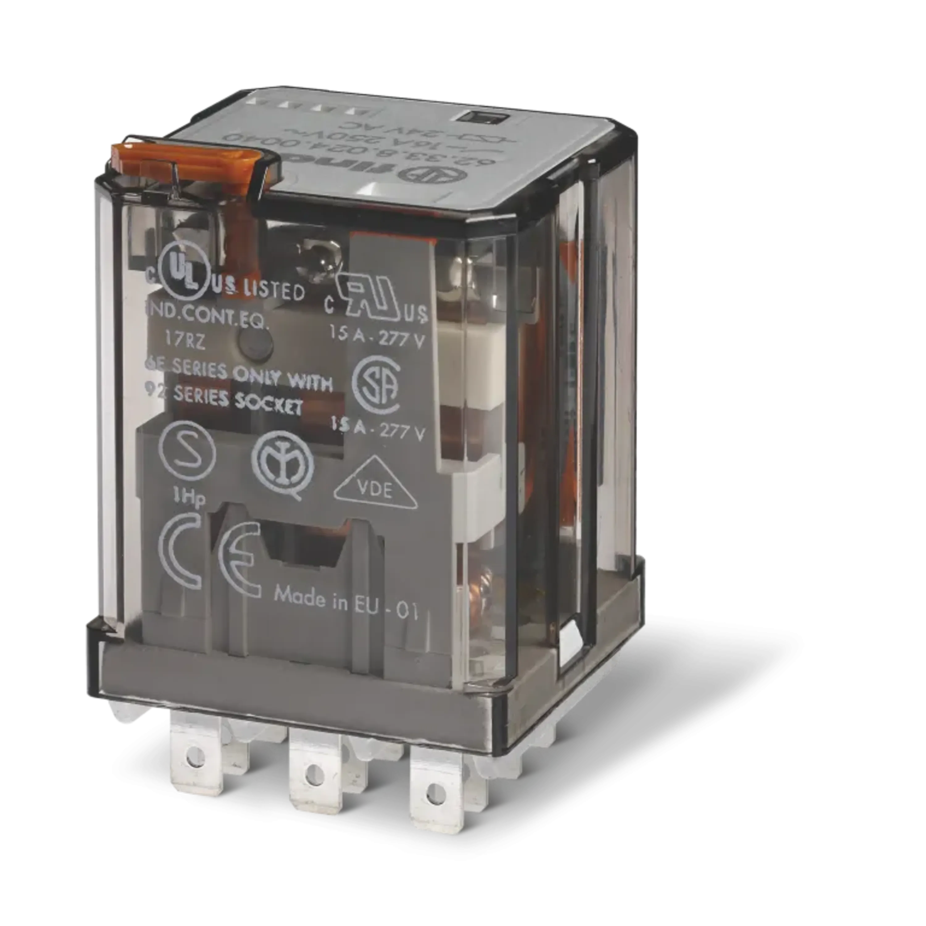 رله های 3 کنتاکت 16 آمپر فیندر جهت نصب با سر سیم و سوکت 9