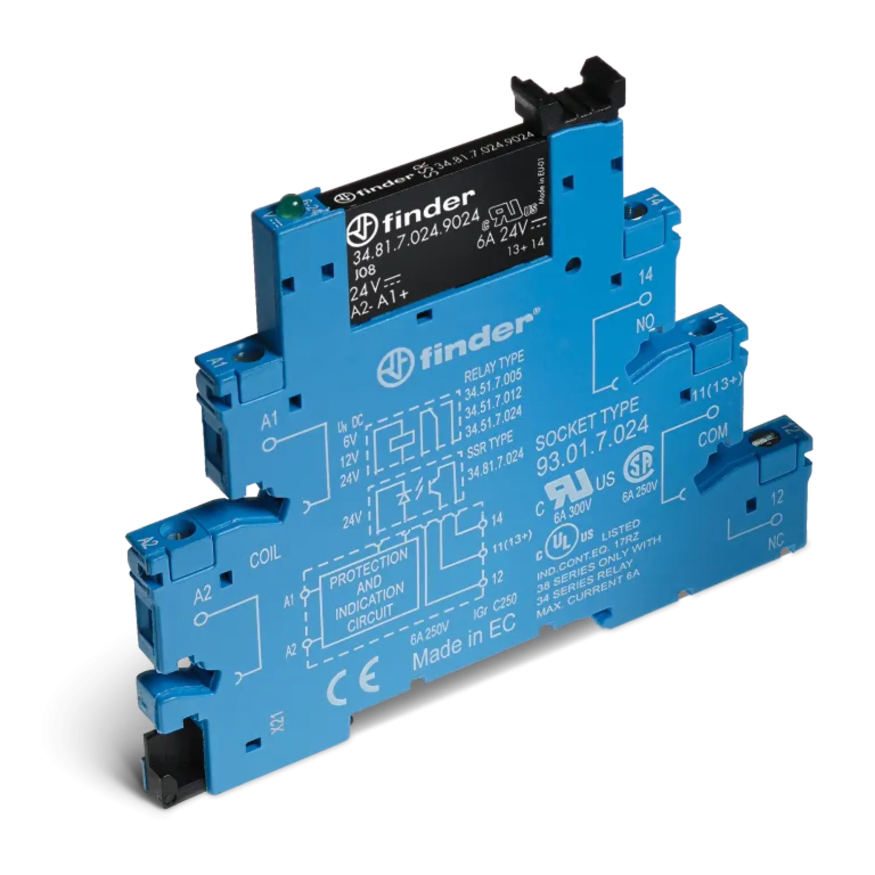 ماژول رله PLC اس اس آر ورودی 24 DC - خروجی AC 24 فیندر با شناسه فنی 388170249024