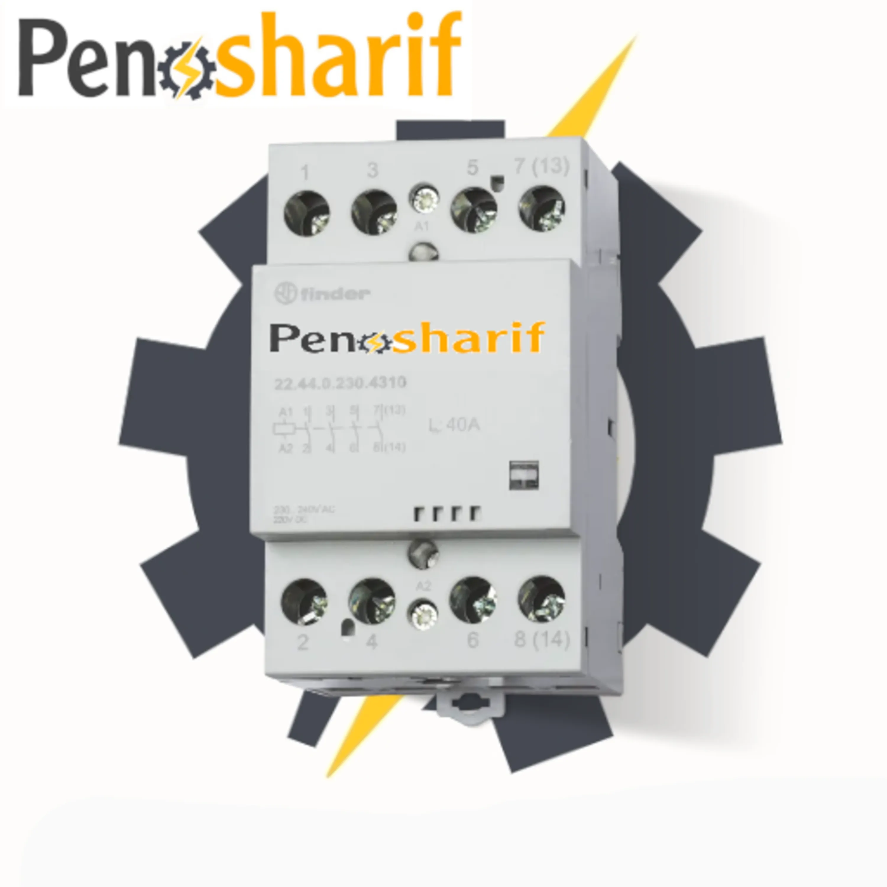 کنتاکتور فیندر بی صدا,سه فاز , NO,4 A40 با شناسه فنی 224402304310