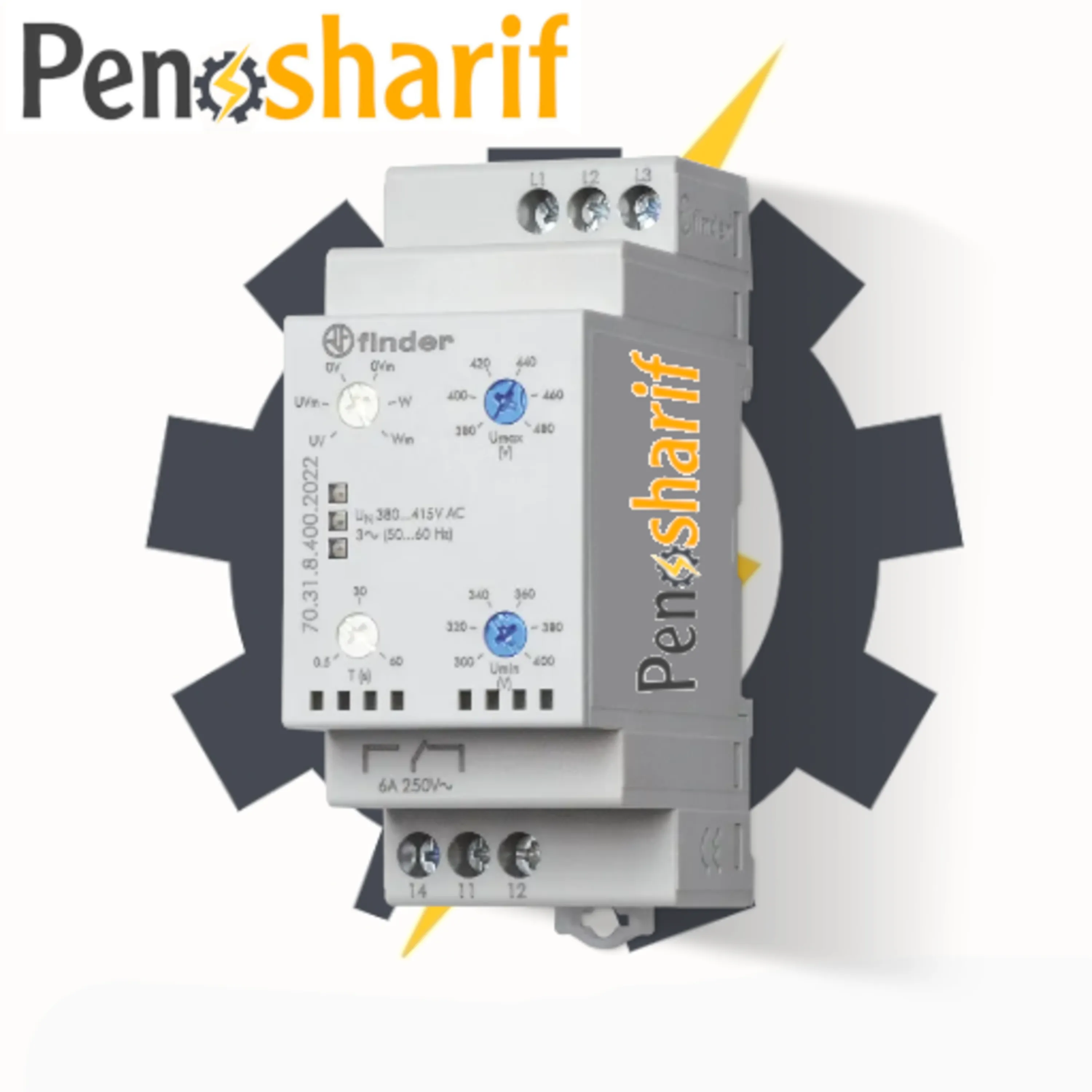 کنترل ولتاژ و کنترل فاز فیندر (سه فاز) با شناسه فنی 703184002022