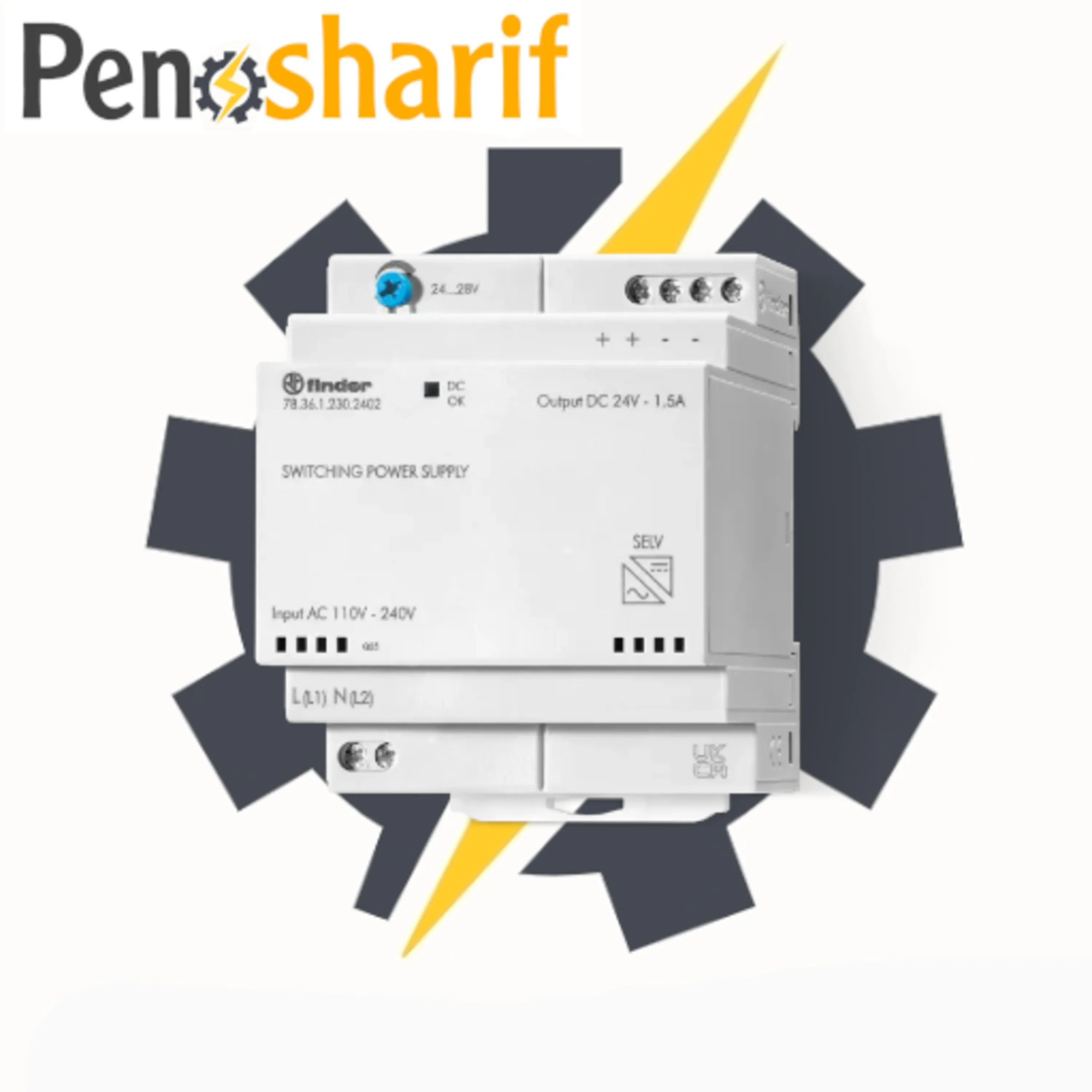 منبع تغذیه فیندر 36 وات 24 ولت dc با شناسه فنی 783612302401
