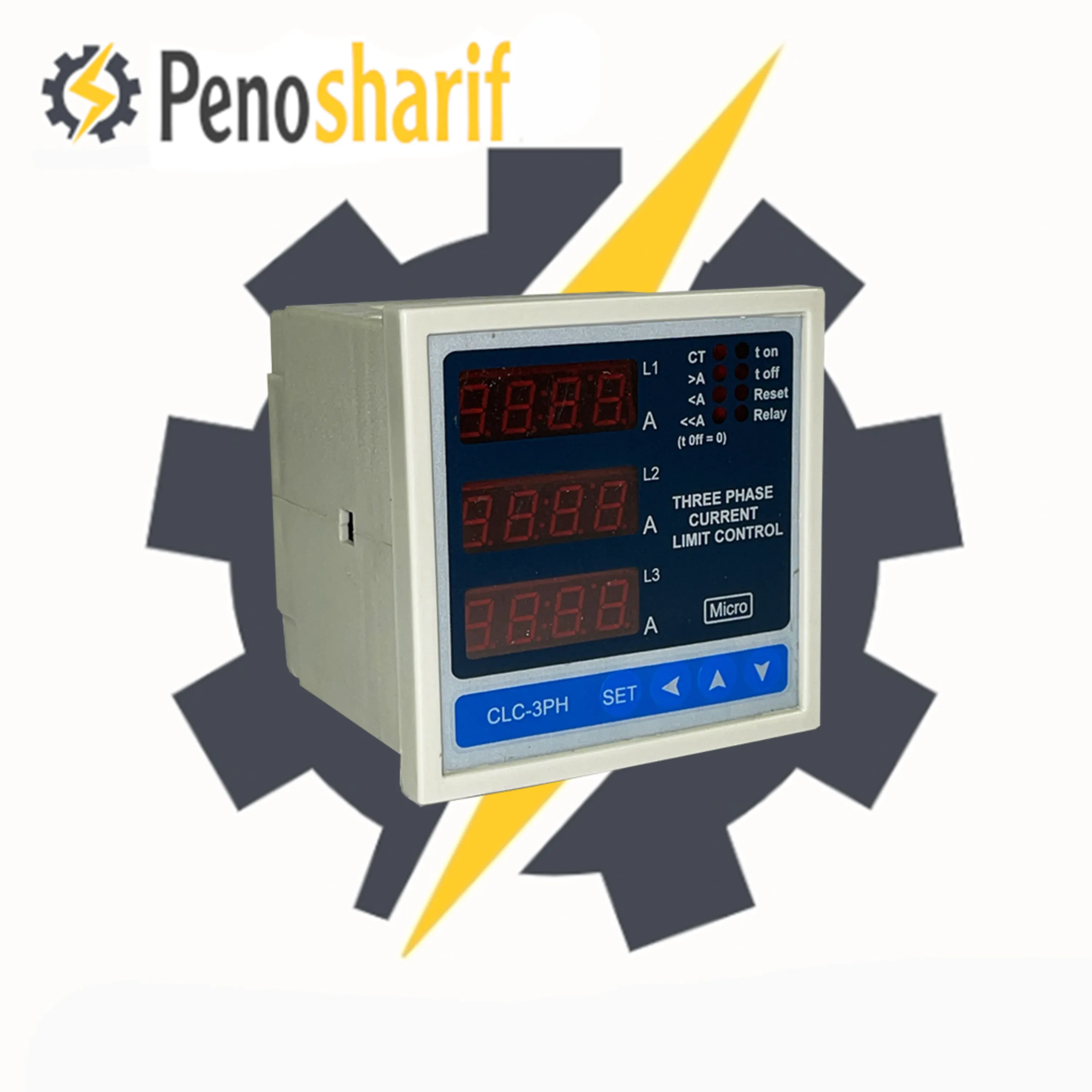 کنترل بار سه فاز دیجیتال میکرومکس 96*96 تابلوئی مدل CLC-3PH