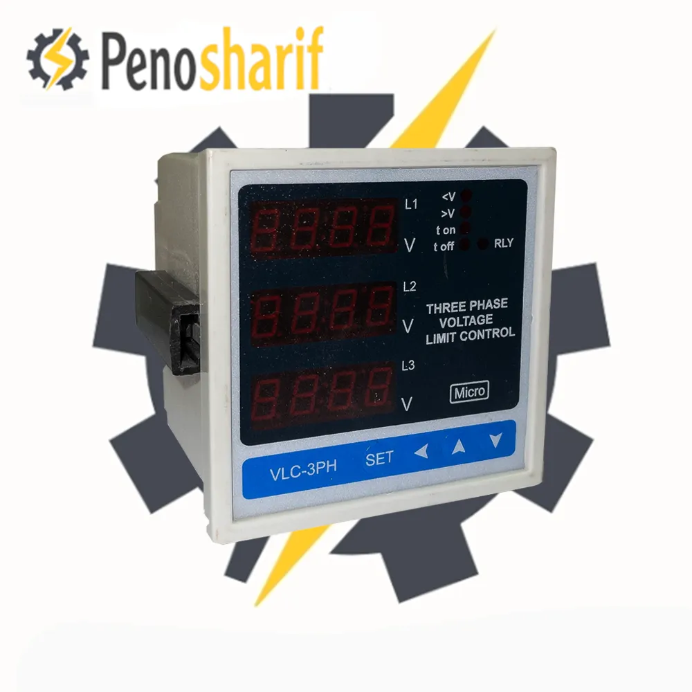 کنترل ولتاژ دیجیتال سه فاز تابلویی 96*96 میکرومکس مدل VLC-3PH
