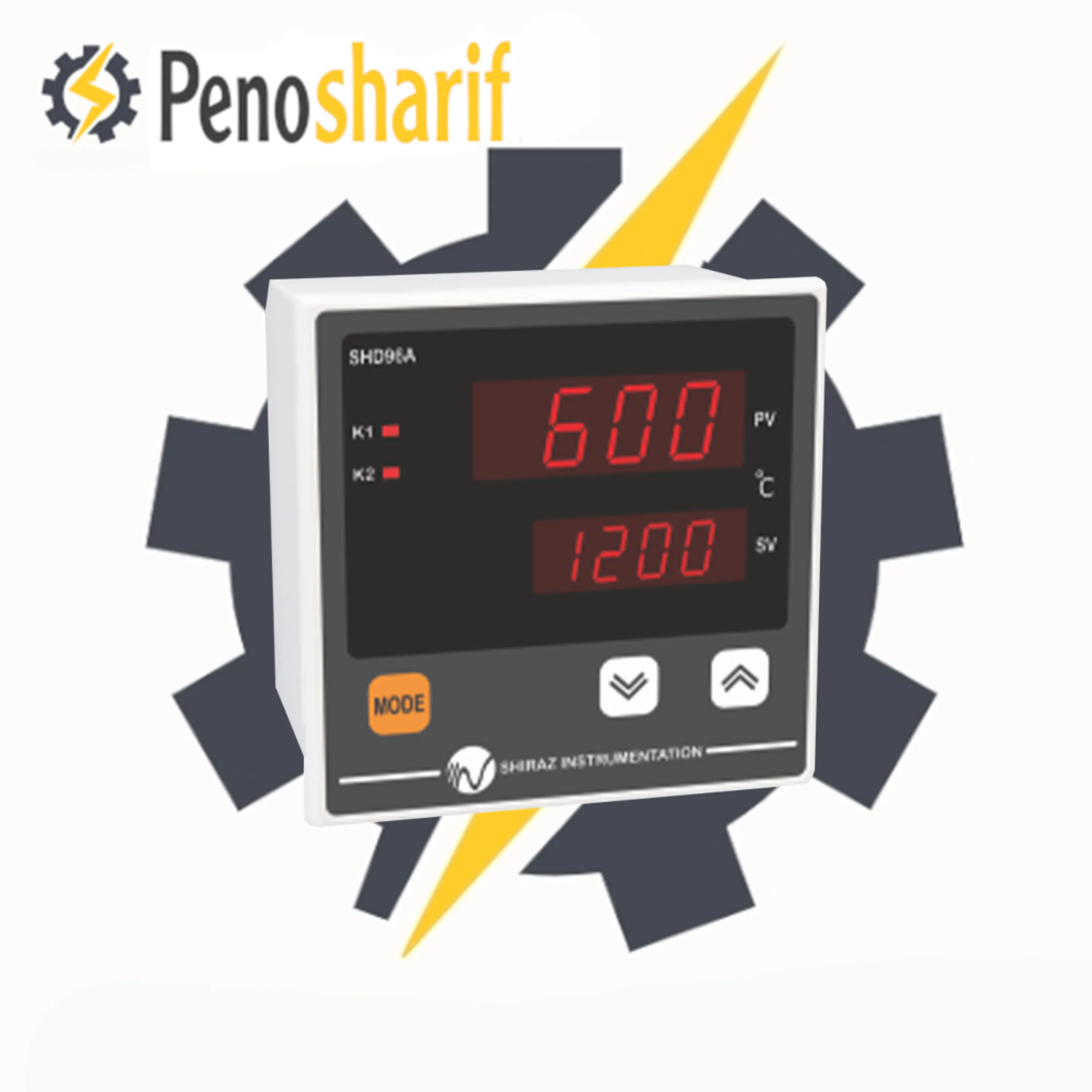 کنترل دما(ترموستات) 0 تا 1200 درجه دو نمایشگر ابزار دقیق شیراز مدل SHD72A