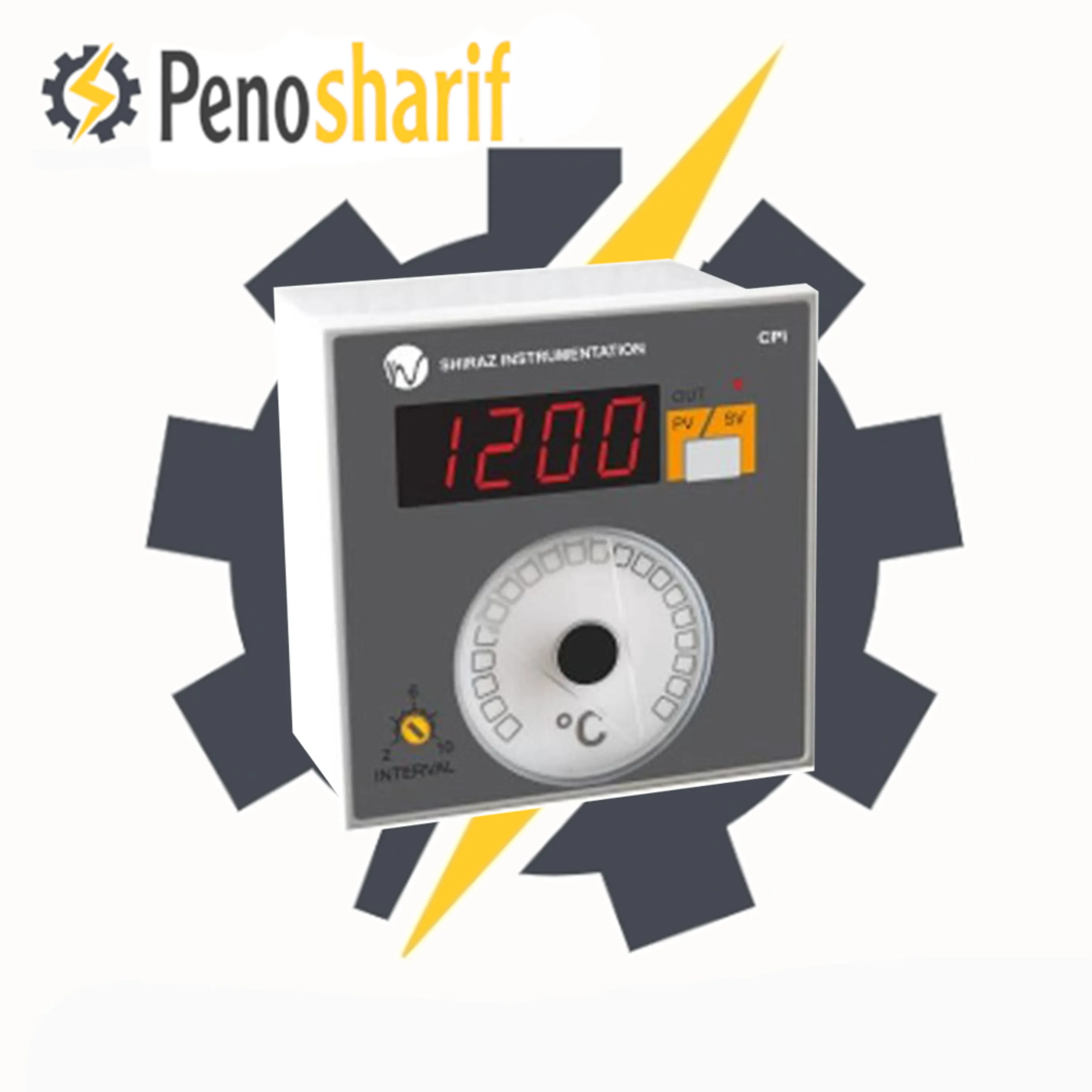 کنترل دما(ترموستات) 0 تا 1200 درجه دو نمایشگر ابزار96*96 دقیق شیراز مدل CPI